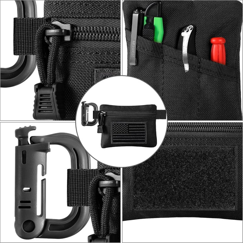 FRTKK 2 Pack Tactical Compact EDC Pouches Military Molle Utility Pouch Accessories Organizer Pouch Coin Purse Keychain Pocket Credit Card Holder Waist Pack - Image 4